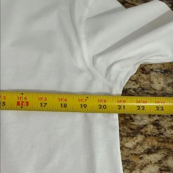 Frank & Eileen White 100% Cotton Long Sleeve Polo Popover Top Size S - Picture 9 of 10